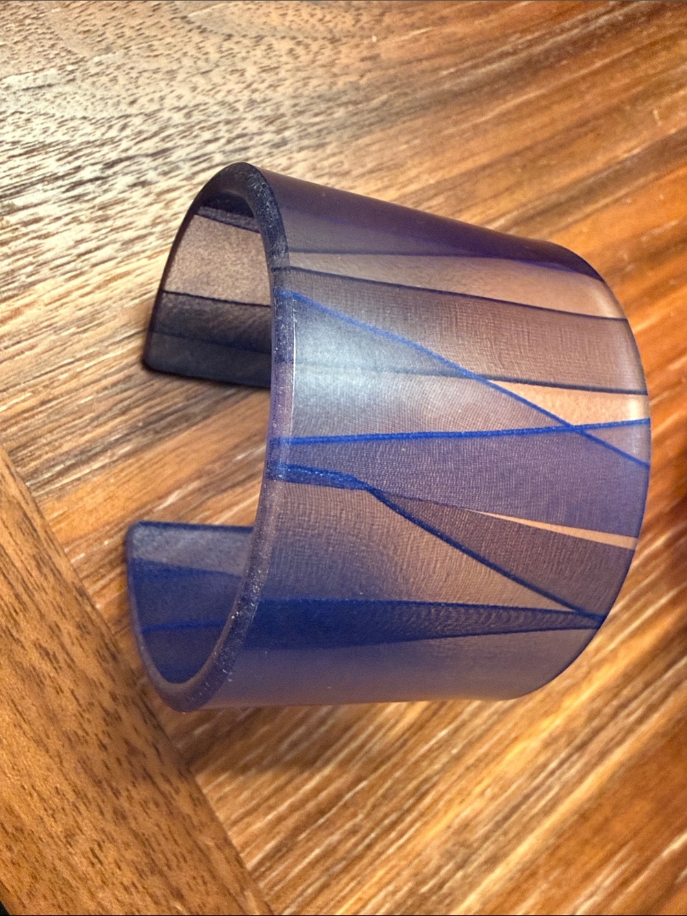 Acrylic Blue and Clear Cuff Bracelet from Museum of Modern Art MOMA